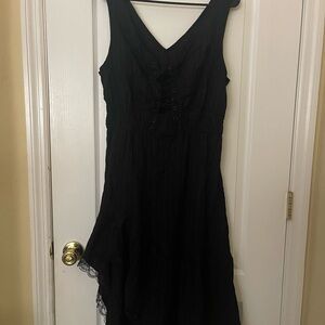 Source Unknown Black Asymmetrical Dress